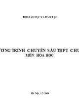 Tài liệu Chương trình chuyên sâu THPT chuyên môn Hóa học